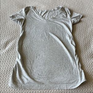 Gap Maternity t-shirt, Gray & white striped, small